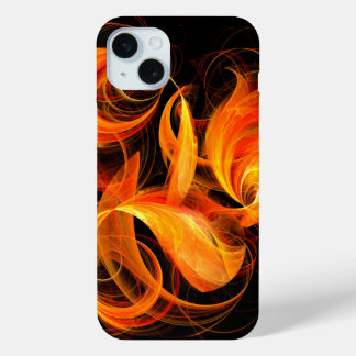 Funda Para iPhone 15 Mini Arte abstracto de bola de fuego