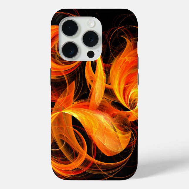 Funda De Case-Mate Para iPhone Arte abstracto de bola de fuego (Reverso )