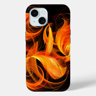 Funda Para iPhone 15 Arte abstracto de bola de fuego