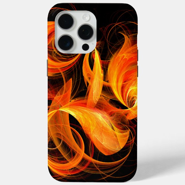 Funda De Case-Mate Para iPhone Arte abstracto de bola de fuego (Reverso )
