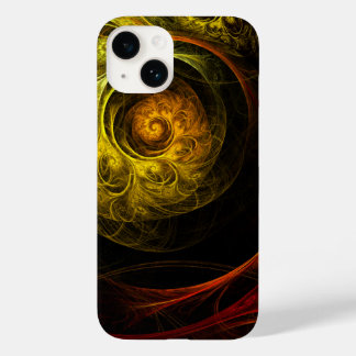 Funda Para iPhone 14 De Case-Mate Arte abstracto de color rojo floral de Sunrise