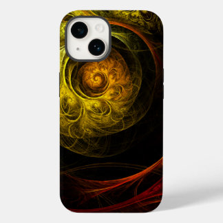 Funda Para iPhone 14 De Case-Mate Arte abstracto de color rojo floral de Sunrise