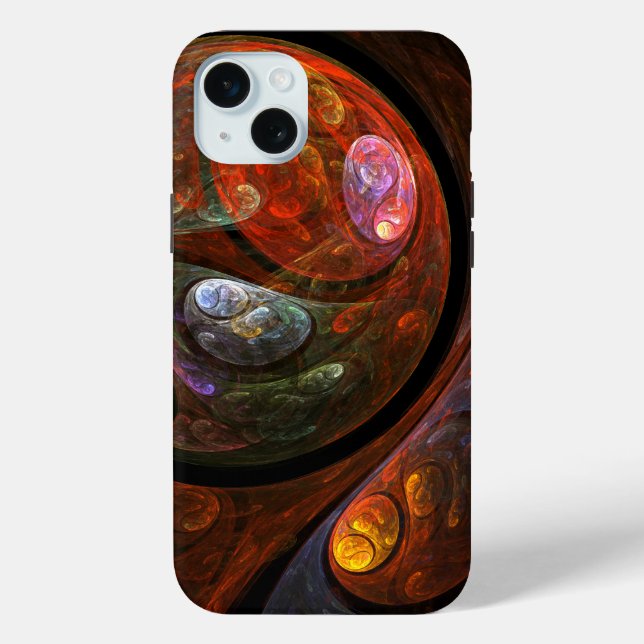 Funda De Case-Mate Para iPhone Arte abstracto de conexión fluida (Reverso )