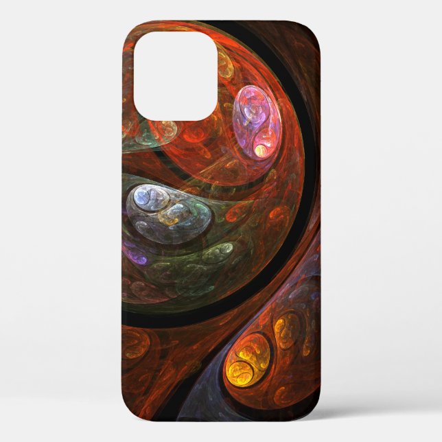 Funda De Case-Mate Para iPhone Arte abstracto de conexión fluida (Reverso )