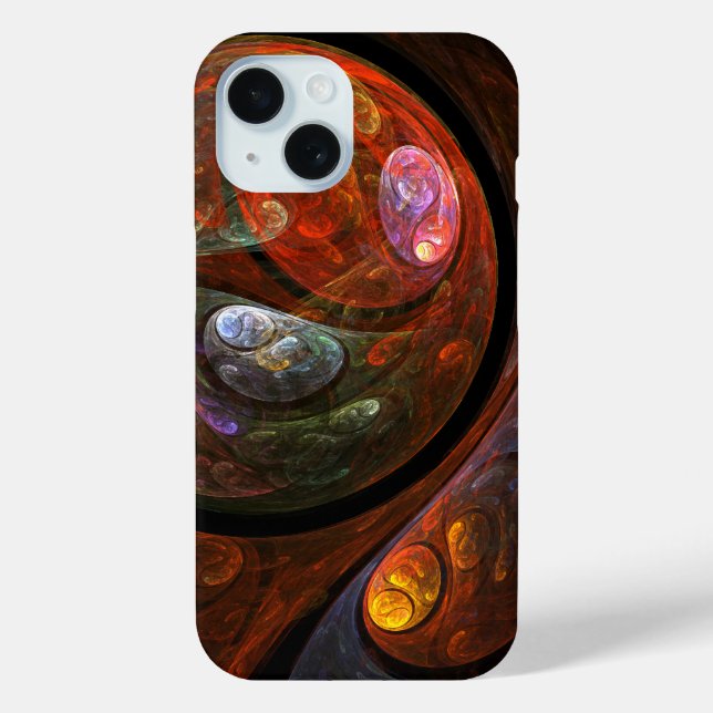 Funda De Case-Mate Para iPhone Arte abstracto de conexión fluida (Reverso )