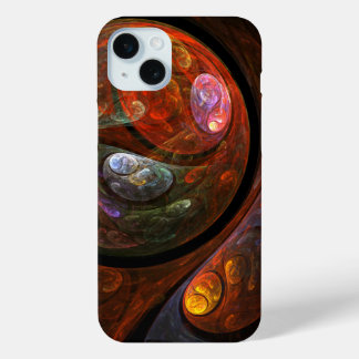 Funda Para iPhone 15 Mini Arte abstracto de conexión fluida