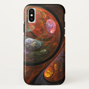 Funda Para iPhone X Arte abstracto de conexión fluida