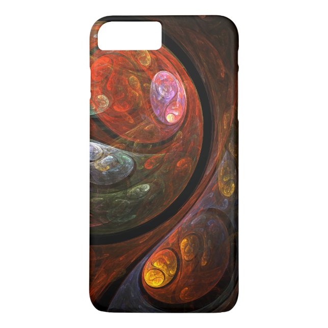 Funda De Case-Mate Para iPhone Arte abstracto de conexión fluida (Reverso)