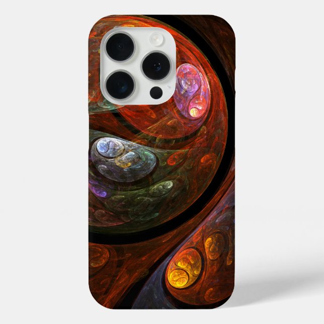Funda De Case-Mate Para iPhone Arte abstracto de conexión fluida (Reverso )