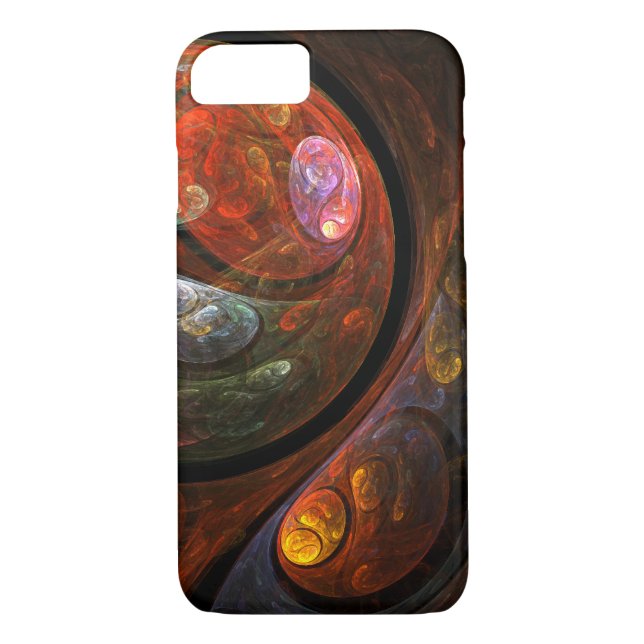 Funda De Case-Mate Para iPhone Arte abstracto de conexión fluida (Reverso)