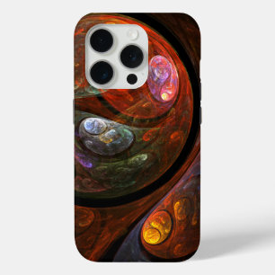 Funda Para iPhone 15 Pro Arte abstracto de conexión fluida
