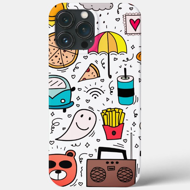 Funda De Case-Mate Para iPhone Arte abstracto de dibujos animados (Reverso )