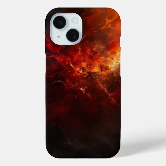 Funda De Case-Mate Para iPhone Arte abstracto de fuego (Reverso )