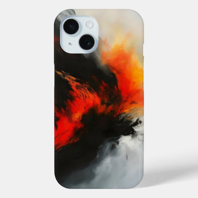 Funda De Case-Mate Para iPhone Arte abstracto de ira (Reverso )