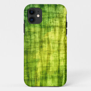 Funda Para iPhone 11 Arte abstracto de madera verde retro vintage