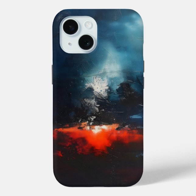 Funda De Case-Mate Para iPhone Arte abstracto de magma (Reverso )