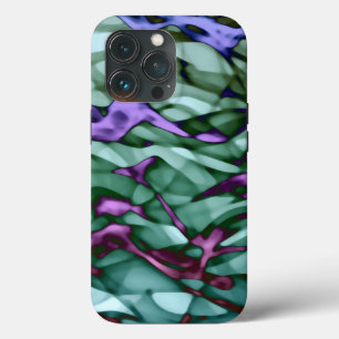 Funda Para iPhone 13 Pro Arte abstracto de morado rojo verde verde azulado