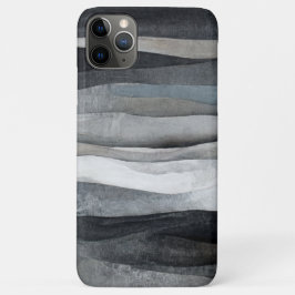 Funda Para iPhone 11 Pro Max Arte abstracto de olas grises