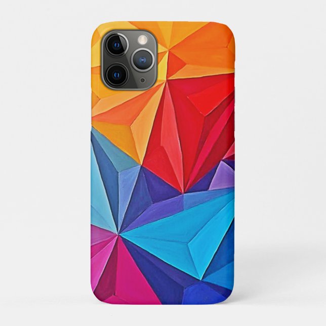 Funda De Case-Mate Para iPhone Arte abstracto de prisma geométrico audaz (Reverso)