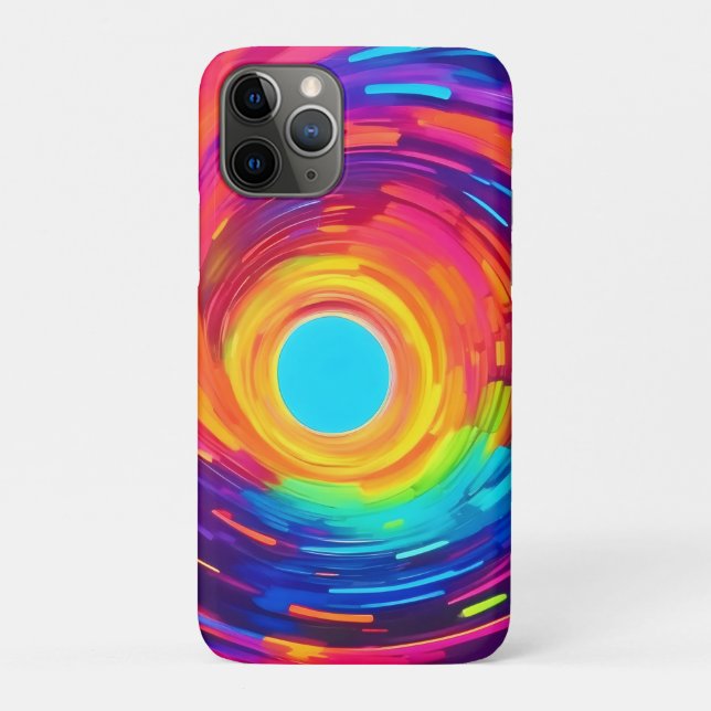 Funda De Case-Mate Para iPhone Arte abstracto de Swirling Vortex (Reverso)
