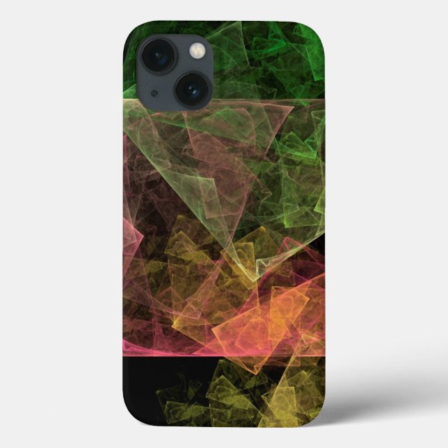 Funda De Case-Mate Para iPhone Arte abstracto espacio cúbico (Reverso)