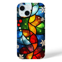 Arte abstracto festivo de invierno con vidrio tint