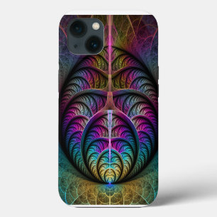 Funda Para iPhone 13 Arte abstracto fractal colorido alucinante
