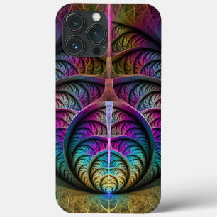 Funda Para iPhone 13 Pro Max Arte abstracto fractal colorido alucinante