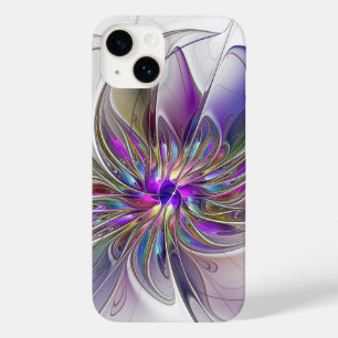 Funda Para iPhone 14 De Case-Mate Arte abstracto fractal de flores enérgico y colori