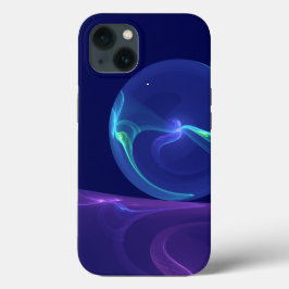 Funda Para iPhone 13 Arte abstracto fractal de sueño azul púrpura lumin