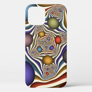 Funda Para iPhone 12 Pro Arte abstracto fractal moderno colorido volador