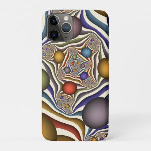Funda Para iPhone 11 Pro Arte abstracto fractal moderno colorido volando