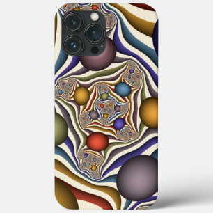 Funda Para iPhone 13 Pro Max Arte abstracto fractal moderno colorido volando