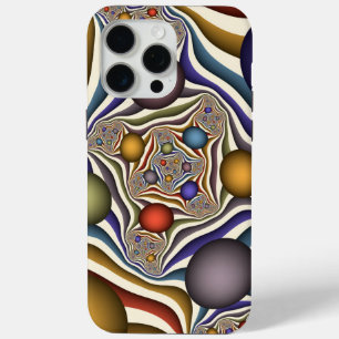 Funda Para iPhone 15 Pro Max Arte abstracto fractal moderno colorido volando
