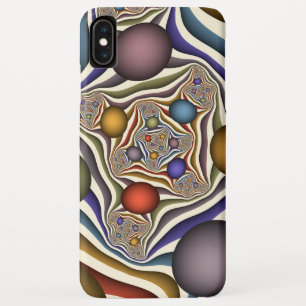 Funda Para iPhone XS Max Arte abstracto fractal moderno y colorido que vuel