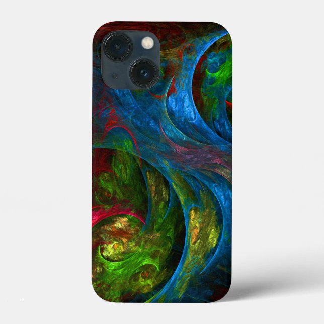 Funda De Case-Mate Para iPhone Arte abstracto Genesis Blue (Reverso )