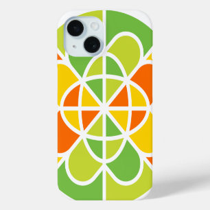 Funda Para iPhone 15 Arte abstracto geométrico vibrante de ráfaga solar