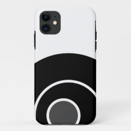 Funda Para iPhone 11 Arte abstracto moderno chic negro gris blanco