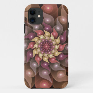 Funda Para iPhone 11 Arte abstracto moderno de flores brillantes surrea