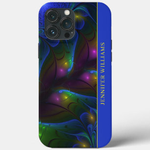 Funda Para iPhone 13 Pro Max Arte abstracto moderno fractal luminoso y colorido