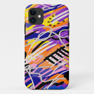 Funda Para iPhone 11 Arte abstracto negrita y expresivo