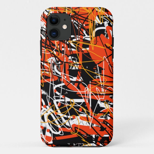 Funda De Case-Mate Para iPhone arte abstracto pintura digital (Reverso)