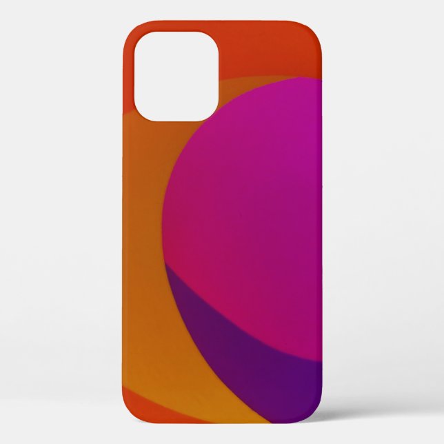 Funda De Case-Mate Para iPhone Arte abstracto rosa, naranja y púrpura (Reverso )