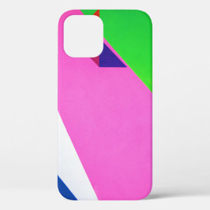 Funda Para iPhone 12 Arte abstracto rosa y multicolor