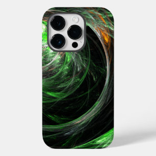 Funda Para iPhone 14 Pro De Case-Mate Arte abstracto verde alrededor del mundo