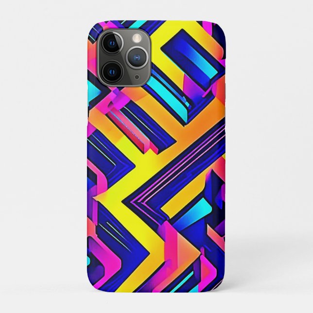 Funda De Case-Mate Para iPhone Arte abstracto vibrante: energía desatada (Reverso)