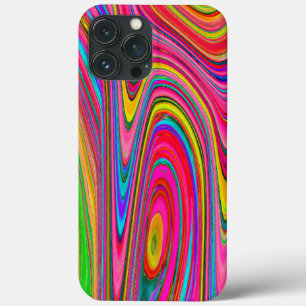 Funda Para iPhone 13 Pro Max Arte abstracto y psicodélico amarillo, rojo y azul