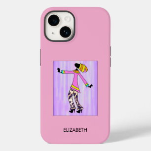 Funda Para iPhone 14 De Case-Mate Arte africano, Chica íntimo y elegante, rosa moder