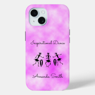 Funda Para iPhone 15 Arte africano, danza Inspiradora en la nube rosa