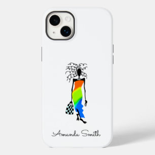 Funda Para iPhone 14 Plus De Case-Mate Arte africano, elegante y elegante dama de moda